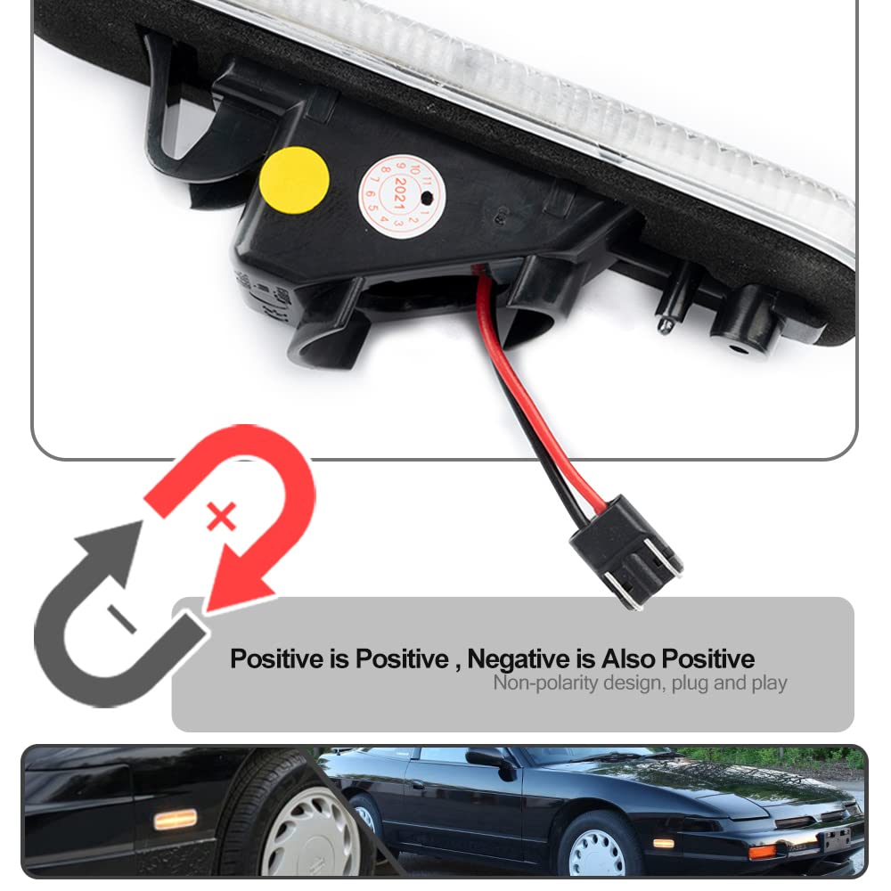 Amazon | 2個 240SX アンバー LED サイドマーカーライト 日産 240SX